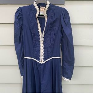 Gunne Sax Authentic Vintage Rare Boho Prairie Dress 13 Flawless